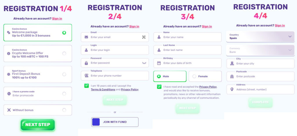 slotspalase regist